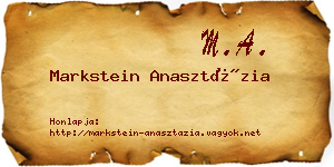 Markstein Anasztázia névjegykártya
